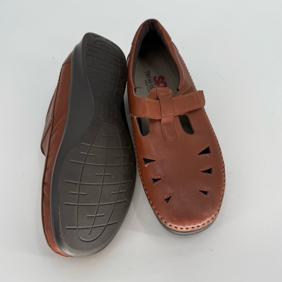 SAS Women's Roamer Shoes Brown Slip On Loafer Brown Fisherman Mary Janes Size 9 - Picture 6 of 6